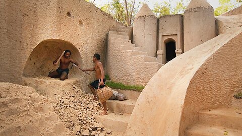 Building The Most Modern Underground Swimming Pool And Water Slide ( P1)