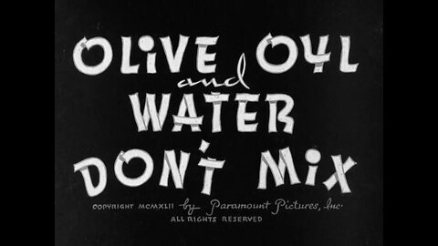 Popeye The Sailor - Olive Oyl And Water Don't Mix (1942)