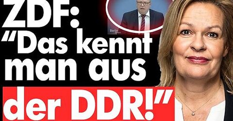 WAHNSINN! ZDF zerlegt Nancy Faeser in neuem Beitrag!