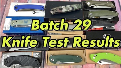 Batch 29 Knife Test Results PMI (elements) & HRC