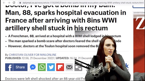 Man walks into a hospital with a WW1 bomb stuck up his rectum