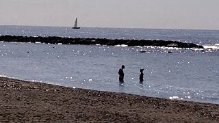 Santa Marinella beach in the Mediterranean sea west Italica Peninsula