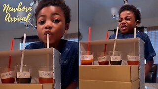 NBA Youngboy & Trinia's Son Taylin Try The Drink Challenge! 🤮