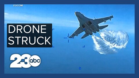New video of Russian jet encounter with American drone