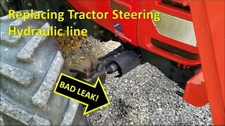 Branson tractor repair minute, power steering hydraulic line repair