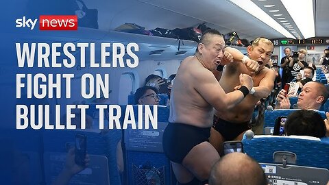 Pro Wrestlers Battle on Bullet Train