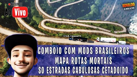 COMBOIO COM MODS MAPA ROTAS MORTAIS EURO TRUCK SIMULATOR 2 1.42 BETA