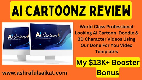 Ai Cartoonz Review with EXC. $13K+ Bonus (Ai Cartoonz App by Venkatesh)