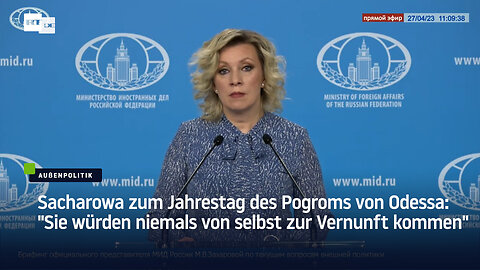 Sacharowa zum Jahrestag des Pogroms von Odessa: "Sie würden niemals von selbst zur Vernunft kommen"