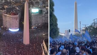 Epic drone footage shows Argentina fans celebrating World Cup