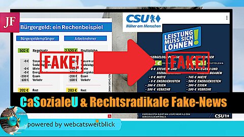 CDU CSU und Rechtsradikale hetzen sozial Schwache gegeneinander auf und verbreiten Fake-News