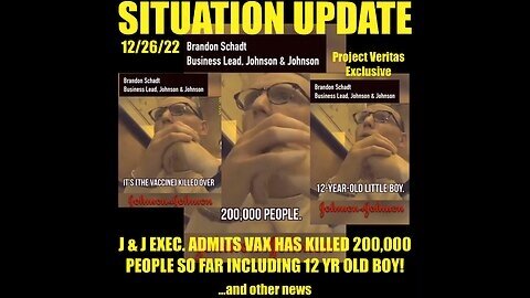 Situation Update: Big Pharma Executive Caught On Camera Admitting Vax Has Killed 200,000 People & A 12 Year Old Boy!