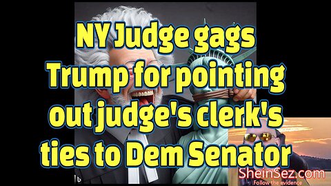 NY Judge gags Trump for pointing out judge's clerk's ties to Dem Senator-SheinSez 312