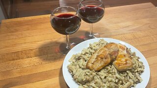 Easy Dinner For Two (Chicken & Homemade Noodles )