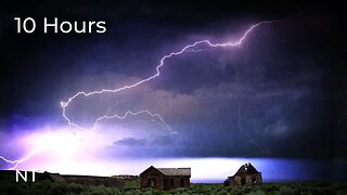 Heavy Thunderstorm Sounds & Lightning | Rolling Thunder & Rain Sounds for Sleeping 24/7