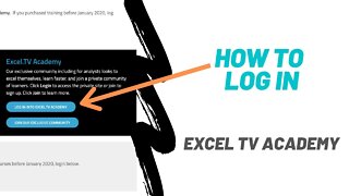 How to Login - Excel TV Academy