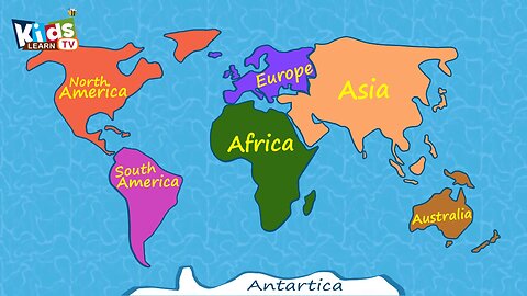 7 Continents of the World - Learn the continents video for kids