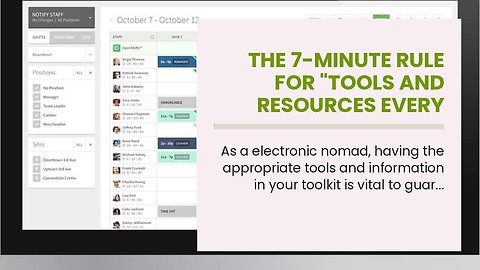 The 7-Minute Rule for "Tools and Resources Every Digital Nomad Needs in their Toolkit"