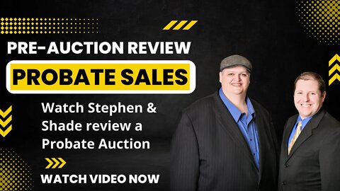 WHAT IS A PROBATE AUCTION? PROBATE HOME LIVE SALE REVIEW!