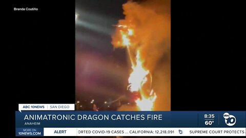 Fire damages Maleficent dragon feature at Disneyland, no injuries reported