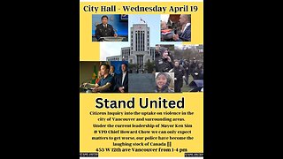 Stand United, Citizens Inquiry City Hall-April 19, 2023, Part 1