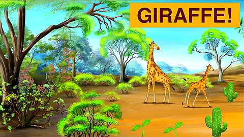 Giraffe Cartoon - Animal Cartoon - Kids Learning Cartoon - Children Cartoon
