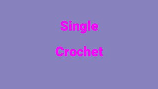 Single Crochet