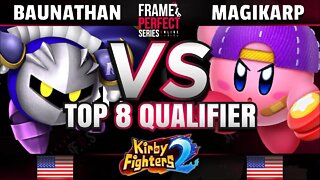 FPS6 Online - Baunathan (Meta Knight) vs. HFS | Magikarp (Yo-Yo) - Kirby Fighters 2 Top 8 Qualifier