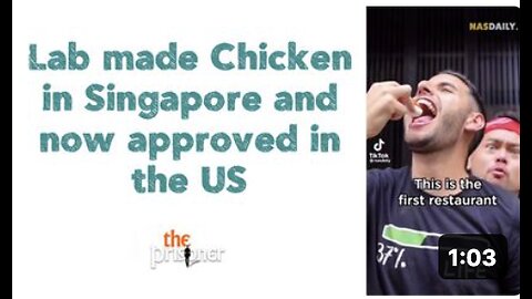 🐓 Lab made Chicken in Singapore and now approved in the US 🫣🤢🤮☠️