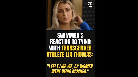 SWIMMERS REACTION TO TYING WITH TRANSGENDER ATHLETE LIA THOMAS. "I FELT LIKE WE, AS WOMAN WERE BEING