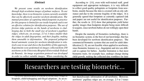 Researchers are testing biometric recognition of newborns for vaccinations