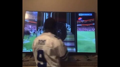 Cowboys Fan Destroys TV