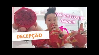 COMENDO PITAIA PELA PRIMEIRA VEZ