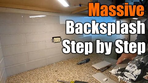 Massive Backsplash Install by Master Tile Setter | THE HANDYMAN