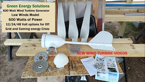 Small Wind Turbine Generators to use for Off Grid, from Green Energy Solutions PARTS LIST BELOW