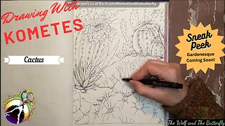 Unleash Your Creativity: Vibrant Cactus Garden Coloring Page from Gardenesque