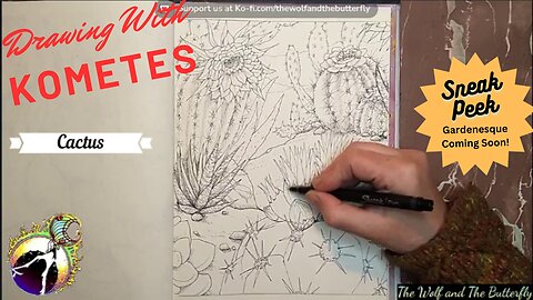 Unleash Your Creativity: Vibrant Cactus Garden Coloring Page from Gardenesque