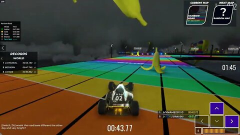 Mario Kart Rainbow Road but on Trackmania