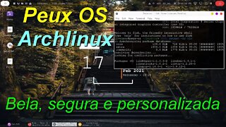 Peux Linux distro Arch Linux. Bonito, Seguro, Simples e Xfce altamente Personalizado.