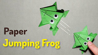 How to Make a "Paper Jumping Frog". DIY Crafts Origami
