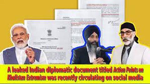 India's Secret Plan to Combat Khalistan Extremism Exposed in Leaked Document