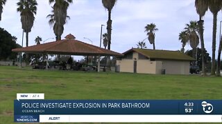 Investigation underway after explosion inside restroom at Ocean Beach park