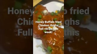 Keto & gluten-free honey Buffalo fried chicken! Subscribe video drops this weekend!!