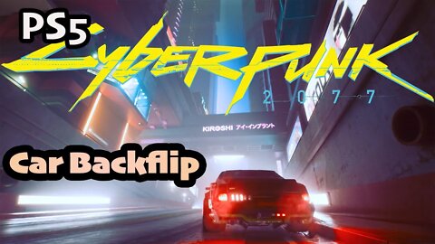 Car Backflip Bloopers #shorts [Cyberpunk 2077 PS5 1.5 Ray Tracing]