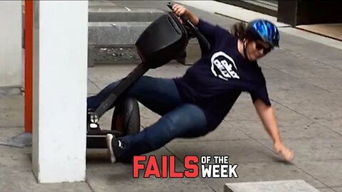 Woman Wipes Out On Scooter! Fails Of The Week