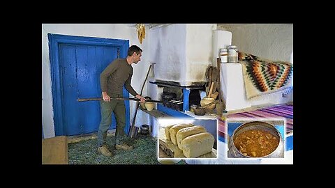 How lived in a Ukrainian Village 100 years ago, Сooking in a Traditional Oven, Baking Bread, Borscht