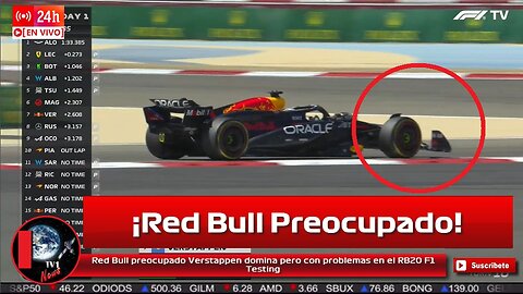 Red Bull preocupado Verstappen domina pero con problemas en el RB20 F1 Testing Día 1