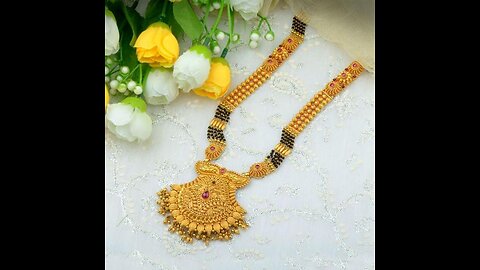 Simple long mangalsutra designs in gold, Mangalsutra collection #mangalsutra #jewellery