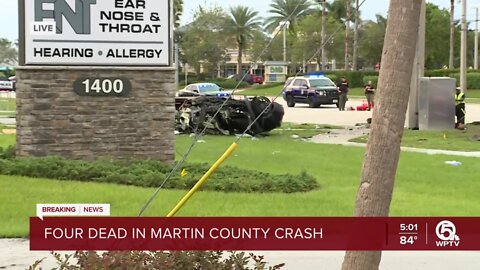 4 killed after Tesla catches fire in crash with minivan in Martin County