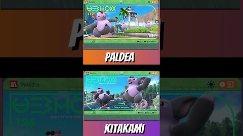 Diferenças das ARTES da Pokédex de Pladea e Kitakame | Parte 2 - #shorts #pokemonscarletandviolet